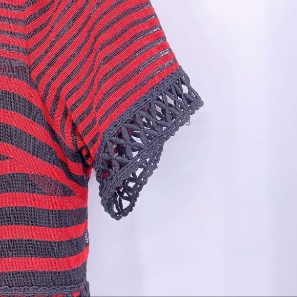 FoxieDox Cassius Maxi Dress Red Black Stripe Large - Picture 6 of 16